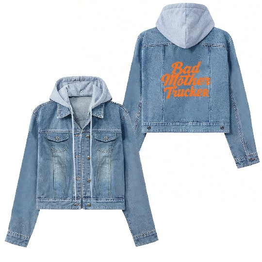 pulp fiction-"Bad motherTrucker" Women's Denim Jackets