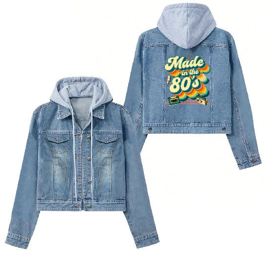 made in the 80s retro groovy Women's Denim Jackets
