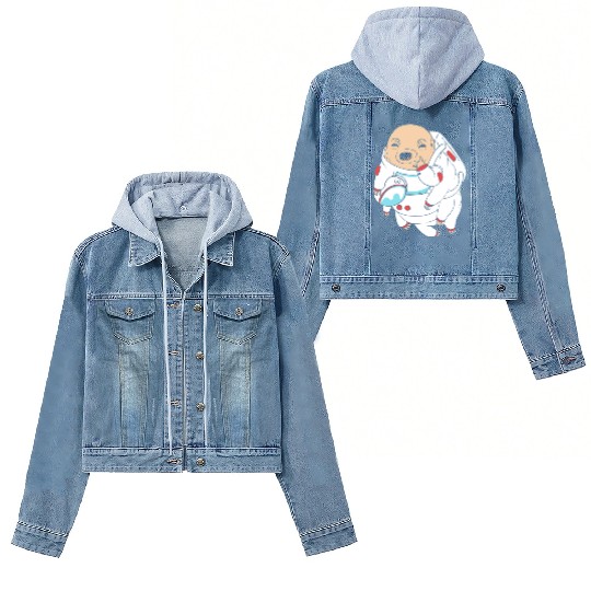 Water Bear Lover Tardigrade Astronaut Women's Denim Jackets
