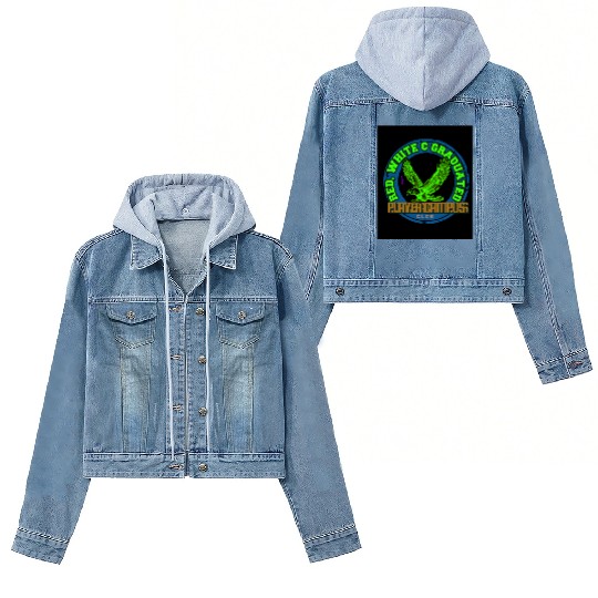 flying hawk emblem Women's Denim Jackets