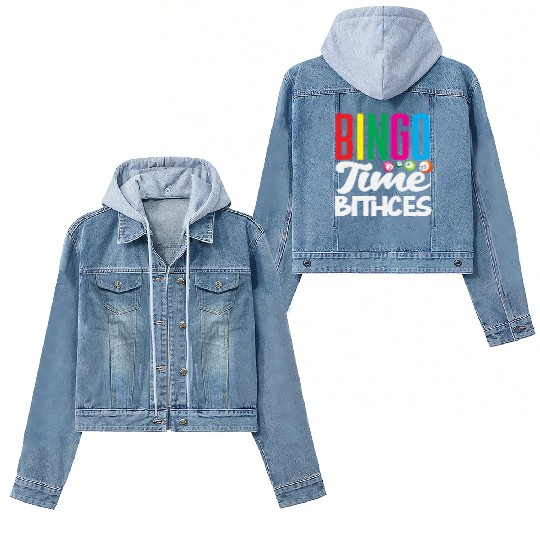 Bingo Time Bitches Player Fun Vibes Women's Denim Jackets