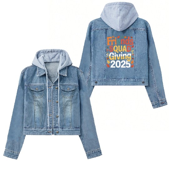 Friends Squad Giving 2025 Autumn Design Women's Denim Jackets