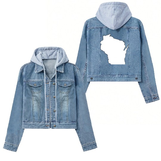 Coloring Book Wisconsin Women's Denim Jackets
