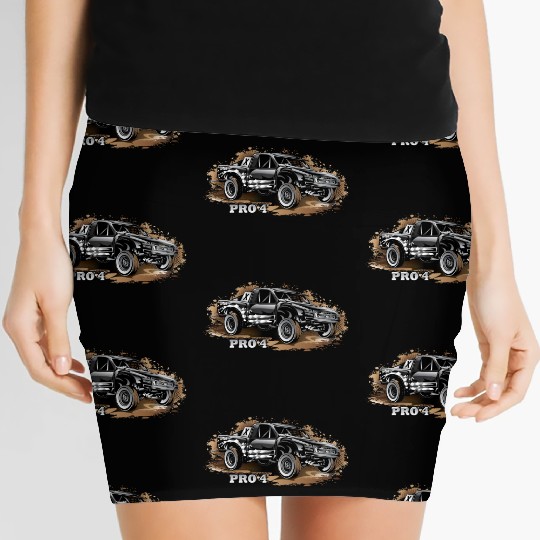 Pro4 Trophy Truck Black Women's Mini Skirts