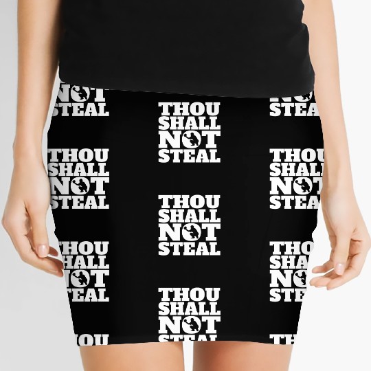Thou Shall Not Steal Funny Baseball Catcher Women's Mini Skirts
