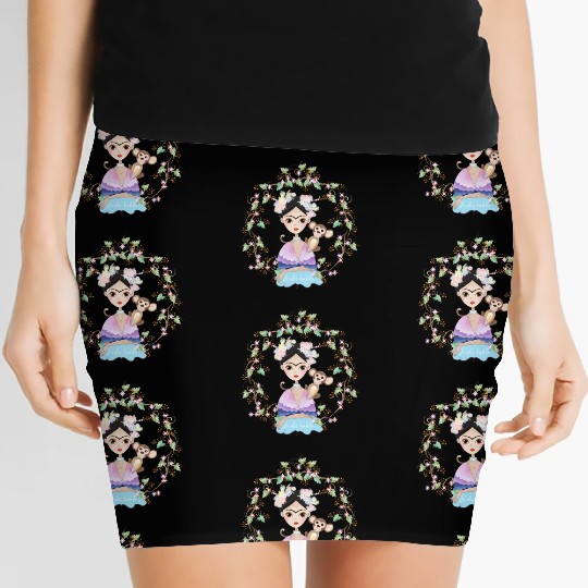 Frida Kahlo girl's Women's Mini Skirts