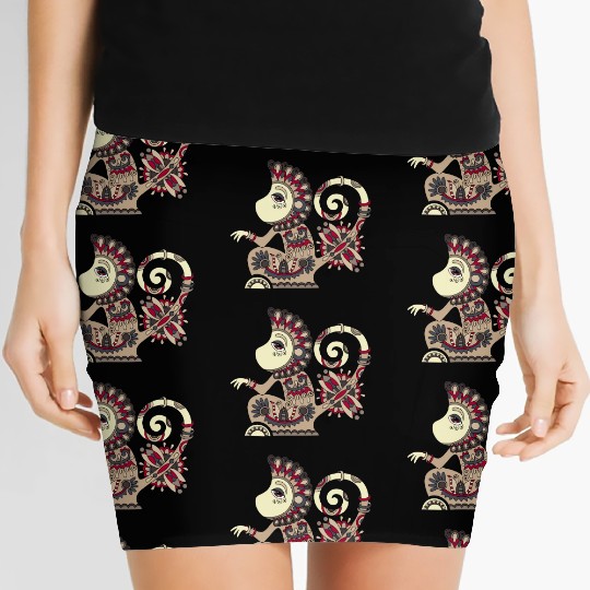 Aztec Monkey Women's Mini Skirts