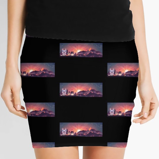 camping mountain Women's Mini Skirts