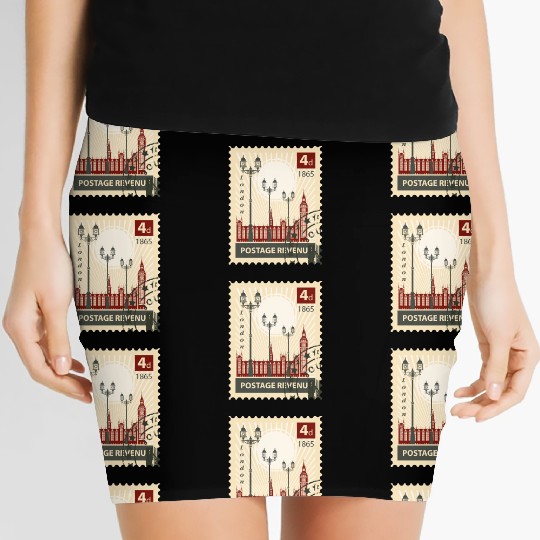 london stamp Women's Mini Skirts