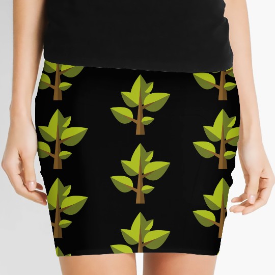 Abstract tree Women's Mini Skirts