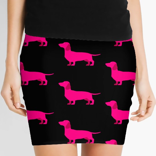 dachshund Women's Mini Skirts