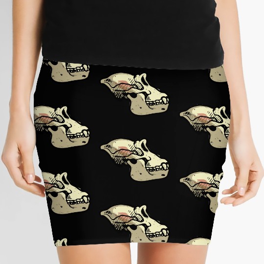 ape skull Women's Mini Skirts