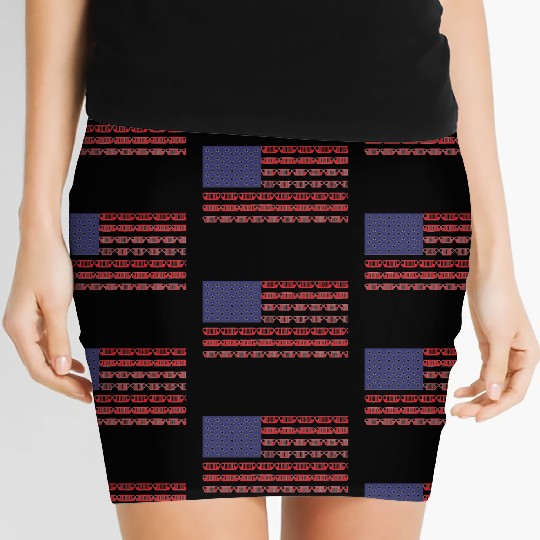 Flag of the United States jeep Women's Mini Skirts