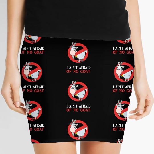 Cubs Goat Funny Women's Mini Skirts I Ain t Afraid of No Goat