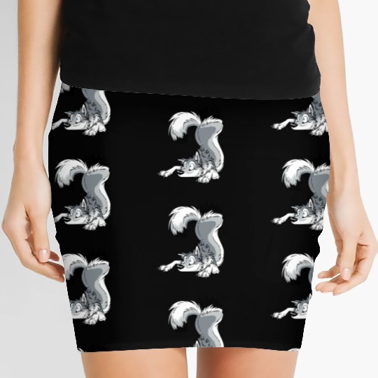UN-STUCK Grey Husky Women's Mini Skirts