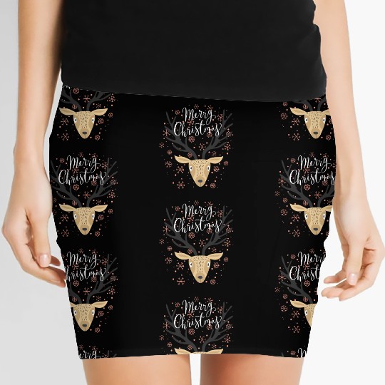 Reindeer Women's Mini Skirts