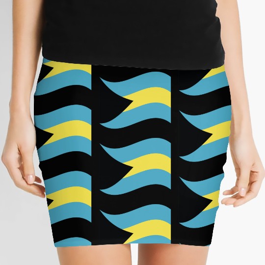 flag bahamas Women's Mini Skirts