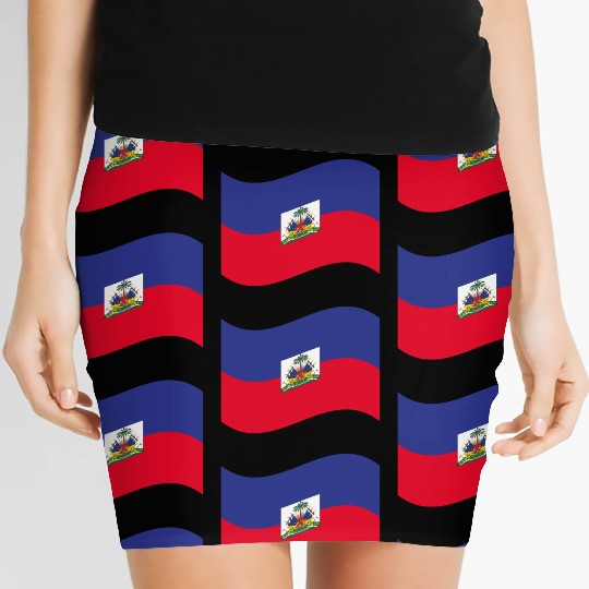 flag haiti Women's Mini Skirts
