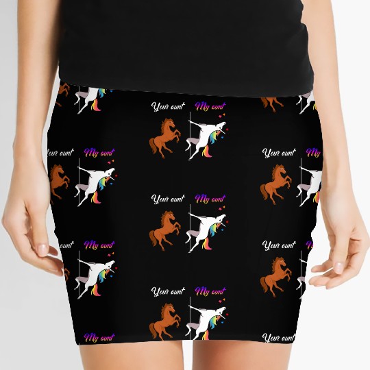 Your aunt my aunt Unicorn Women's Mini Skirts