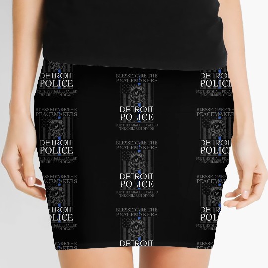 Detroit Police Support Saint Michael Police Officer Prayer Women's Mini Skirts