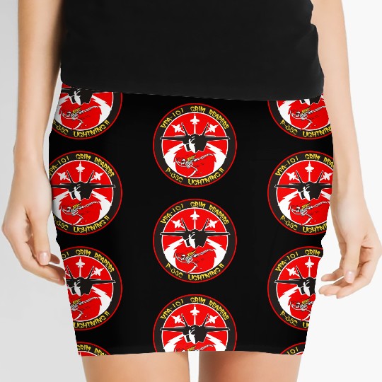 F-35 Lightning II VFA-101 Grim Reapers Women's Mini Skirts