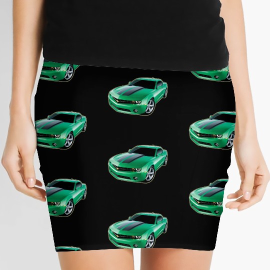 GREEN CHEVY CAMARO Women's Mini Skirts