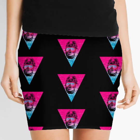 Cool Monkey Ape Gorilla sunglasses gift idea Women's Mini Skirts