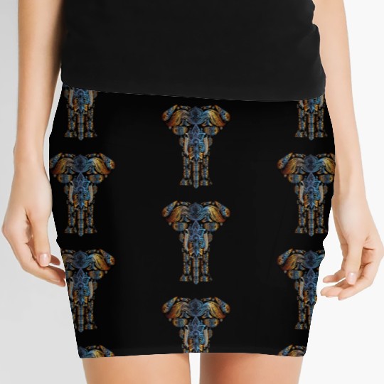 Mandala Elephant Women's Mini Skirts