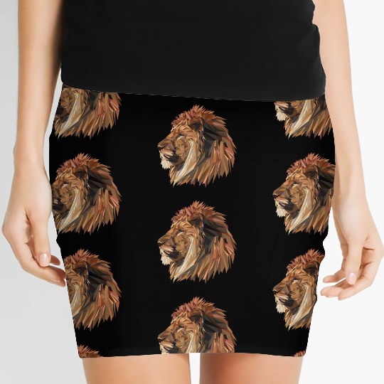 Abstract Lion Women's Mini Skirts