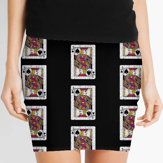 jack of spades playing card Women's Mini Skirts