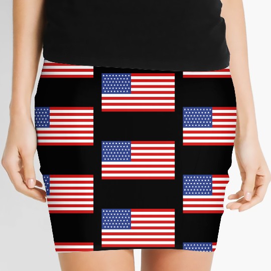 US Flag 51 Stars Women's Mini Skirts