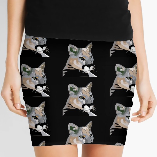 Cougar,Puma,Mountain Lion Women's Mini Skirts
