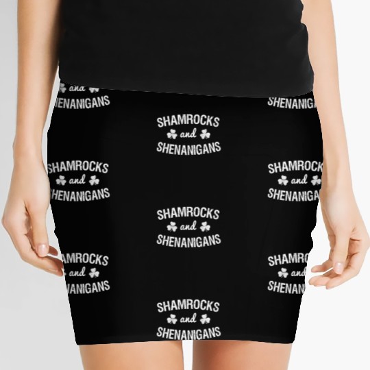 Shamrocks and Shenanigans St. Patrick's Day Women's Mini Skirts