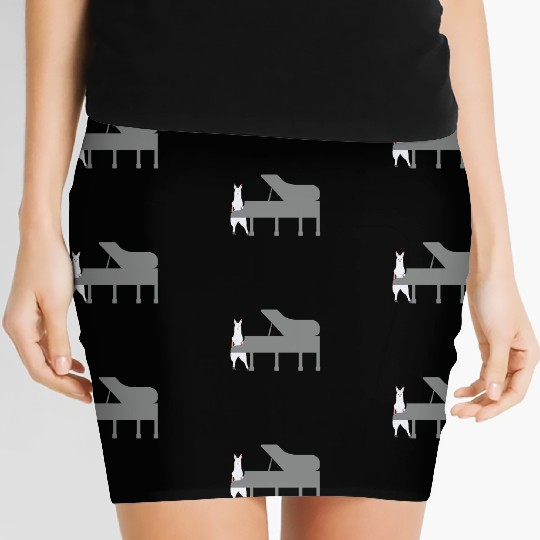 Cute Alpaca Llama Playing Piano Musician Gift Women's Mini Skirts