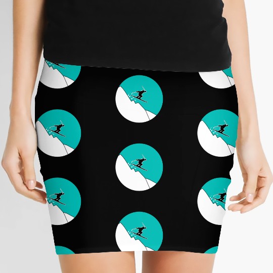 Skiing mountains - gift Women's Mini Skirts