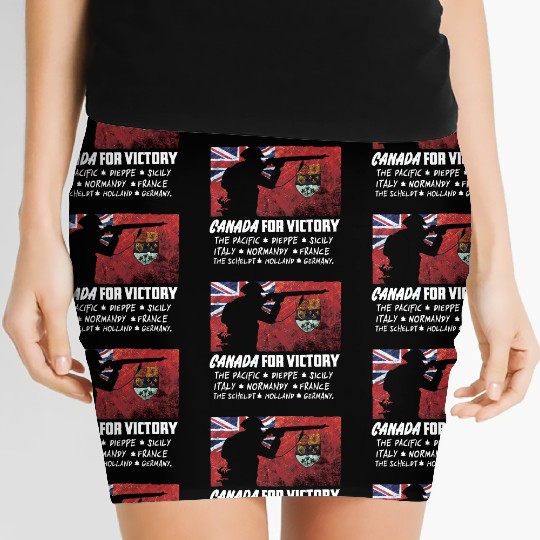 Canadian World War 2 Battles Women's Mini Skirts