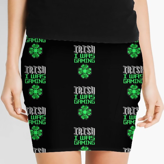 Video Game Gaming St Patricks Day Gamer Women's Mini Skirts