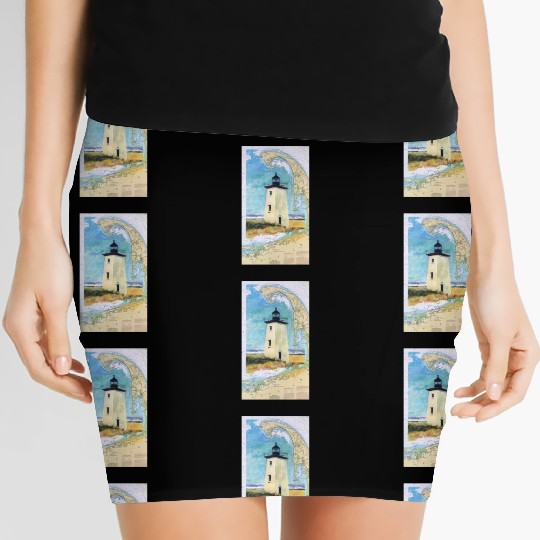 Long Point Light House Ptown Cape Cod Women's Mini Skirts