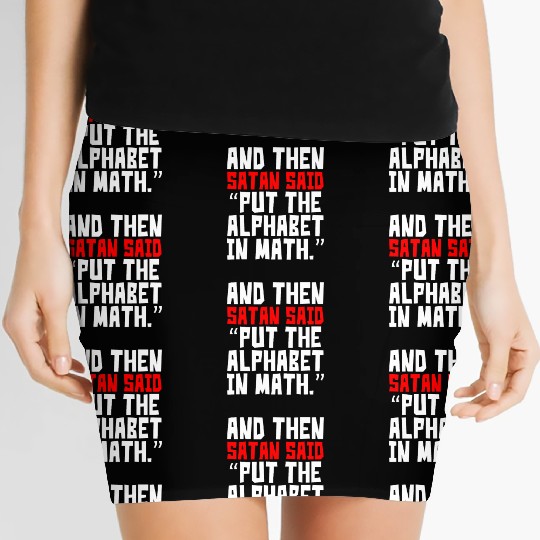 Math Alphabet Humor Women's Mini Skirts