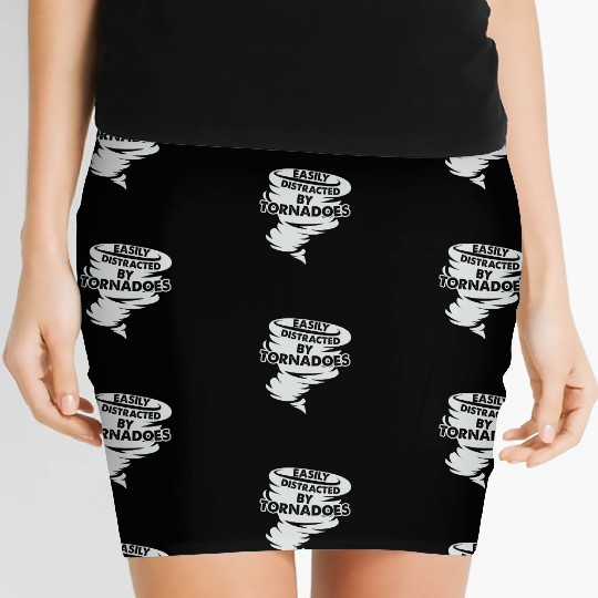 Distracted by Tornadoes Tornado Weather Chaser Women's Mini Skirts