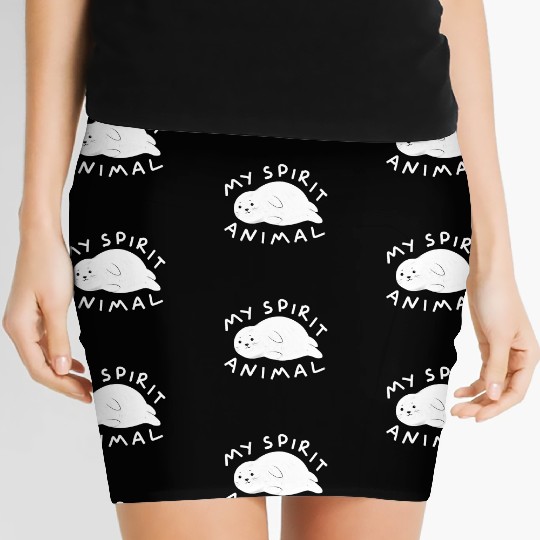 Seal is my spirit animal Women's Mini Skirts