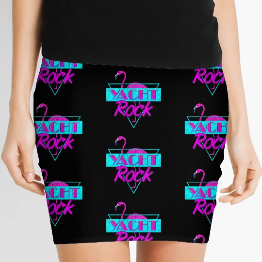 Yacht Rock Retro Flamingo Women's Mini Skirts