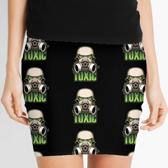 Toxic, Gas Mask, Anti Virus, Bio Hazard, Survival Women's Mini Skirts