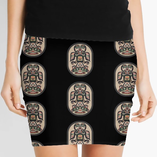 Northwest Native American Indian Haida Tribe Art Women's Mini Skirts