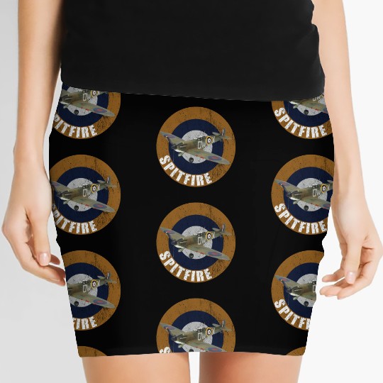 Famous WW2 Planes Supermarine Spitfire Women's Mini Skirts