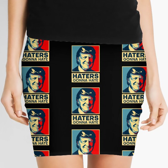 Funny Haters Gonna Hate President Donald Trump Women's Mini Skirts