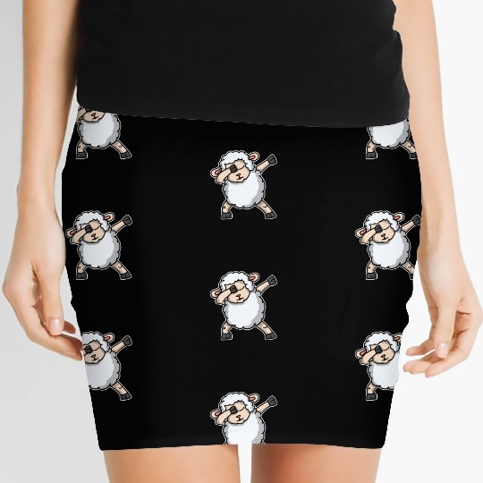 Funny Dabbing Sheep Dab Dance Lamb Lover Gift Women's Mini Skirts