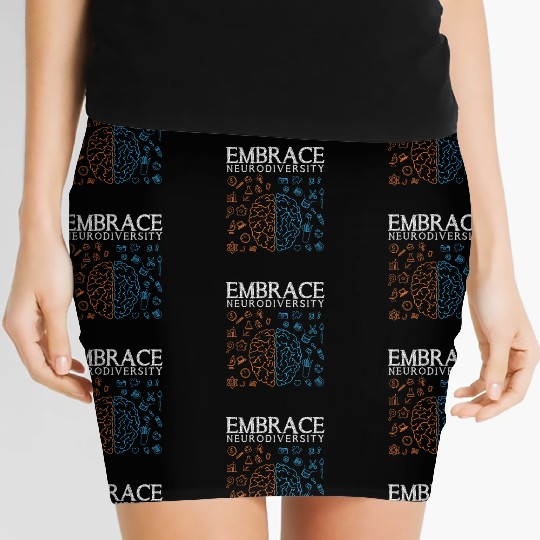 Embrace ADHD Autism ASD Neurodiversity Women's Mini Skirts
