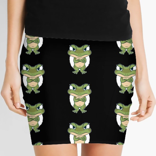 Frog Women's Mini Skirts |Cute Green Frog Women's Mini Skirts | Funny Frog