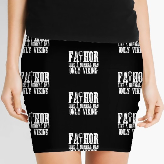 Fa-Thor Funny Vikings Fathers Day Women's Mini Skirts